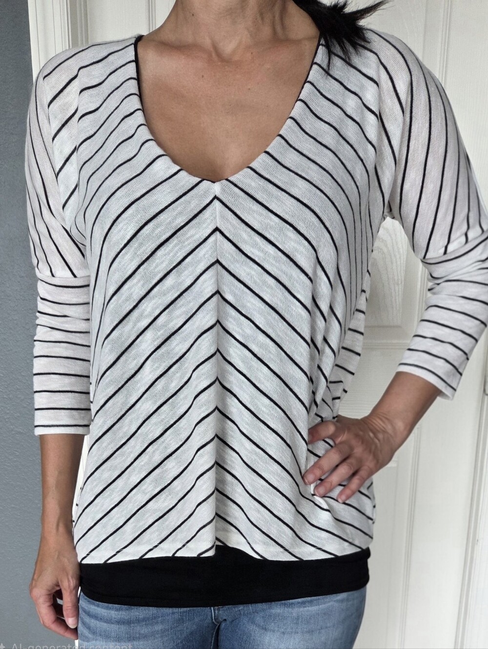 White House Black Market Striped Layered Top, Tunic, or Mini Dress, XS, LNWOT